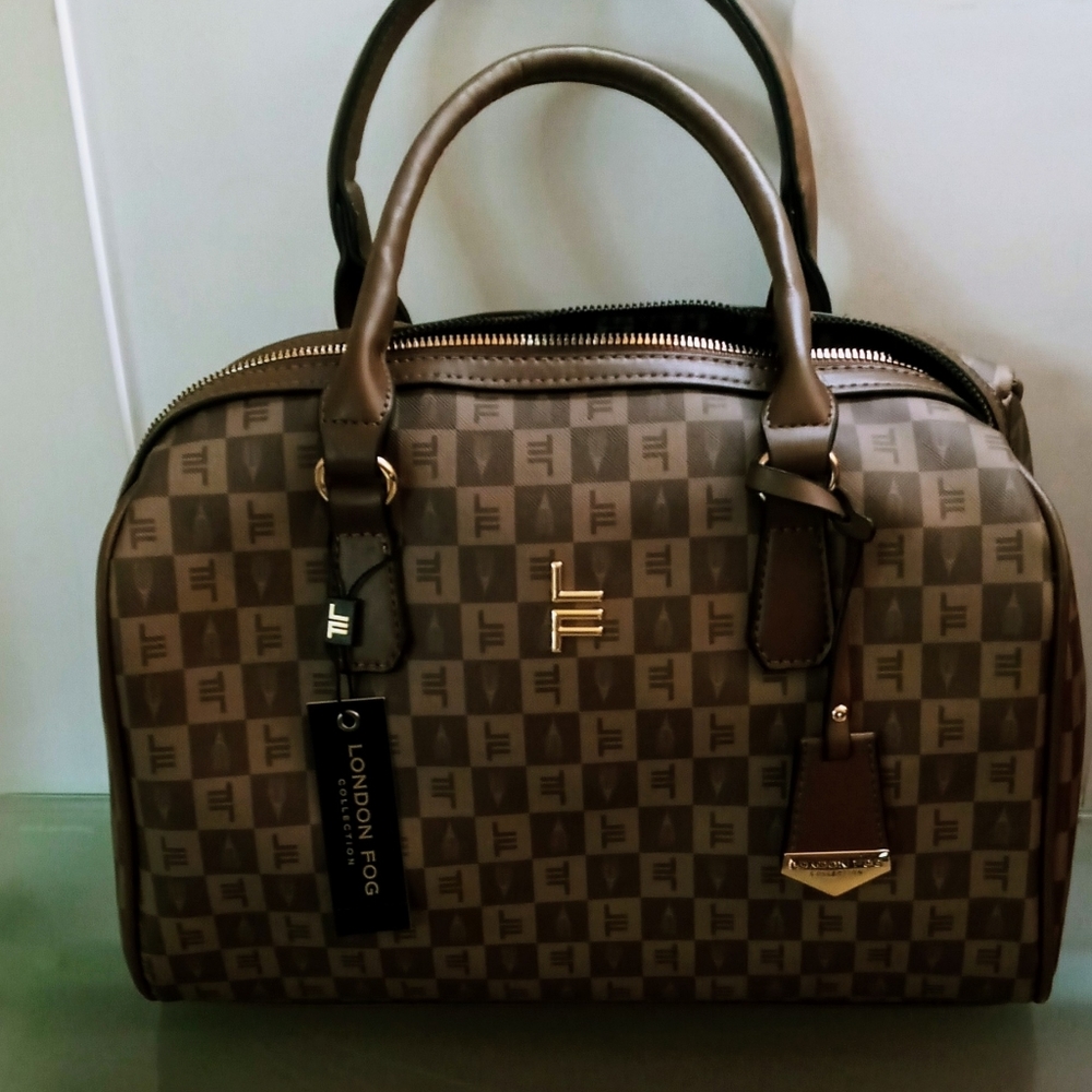 London Fog Collection handbag with shoulder strap.